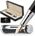 Wordsworth & Black Fountain Pen Set, Fine Nib, Includes 24 Pack Ink Cartridges by WordsworthBlack