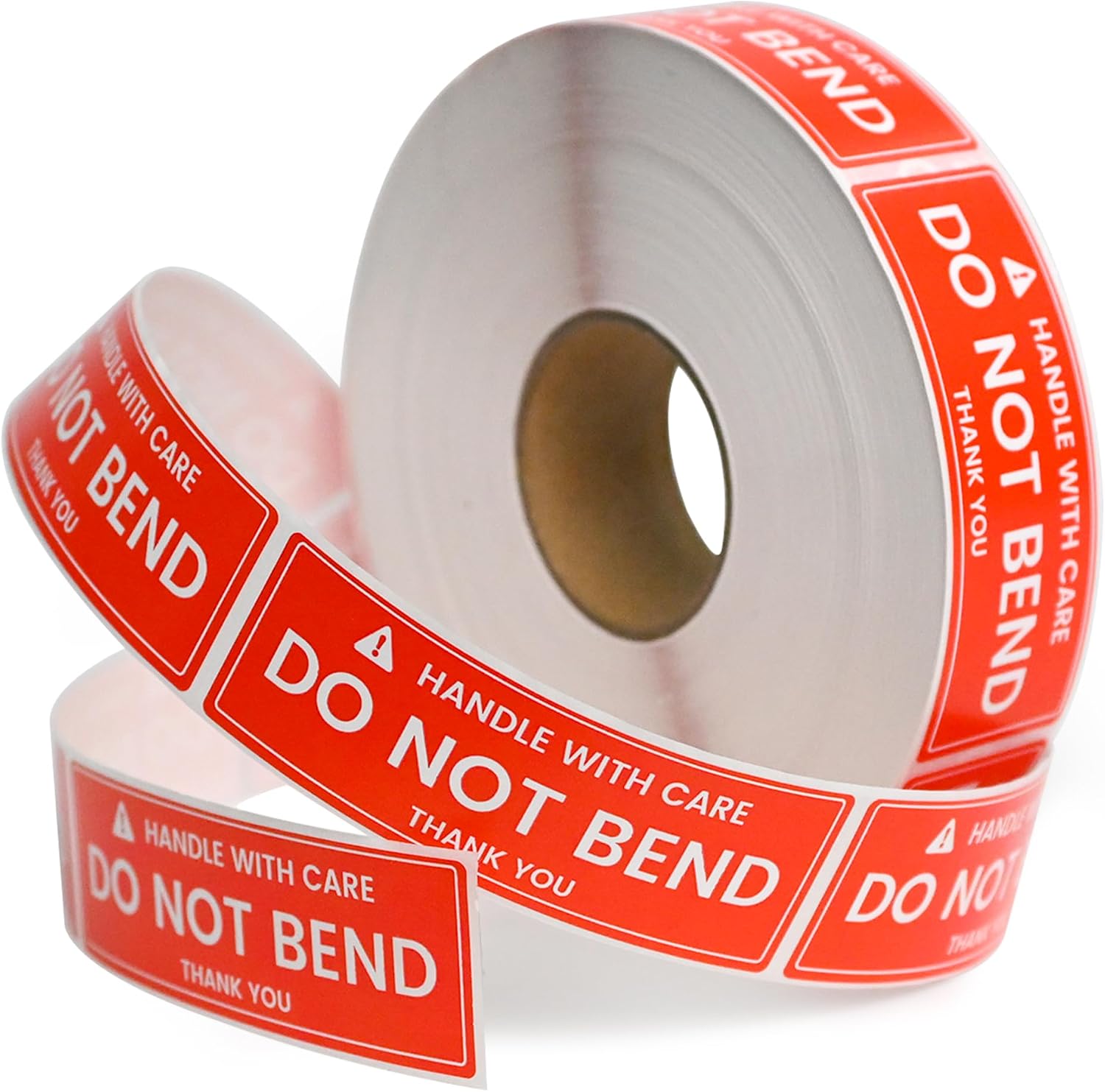 L LIKED 1x3 Inches 1000 Handle with Care - Do Not Bend Stickers | Thank You Shipping Warning Labels for Shipping, Packing & Moving, Permanent Adhesive
