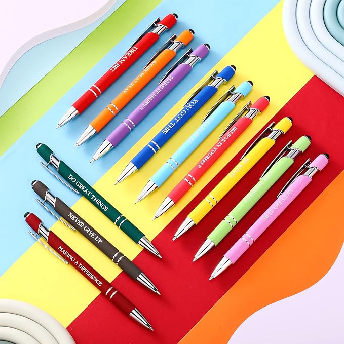 Zonon 12 Pcs Inspirational Pens Bulk Funny Ballpoint Pen - Image 6