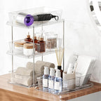 Fabspace Pull-out Home Organizer, 2 Pack 2 Tier Clear Bathroom Organizer - Image 5