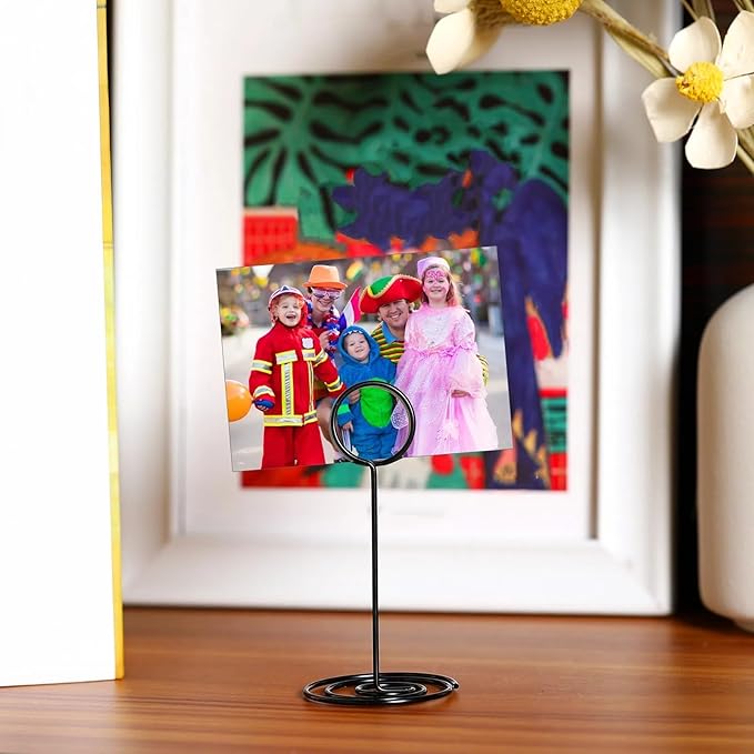 TecUnite 24 Pieces 3.35 Inch Table Number Holder Place Card Photo Holder - Image 8