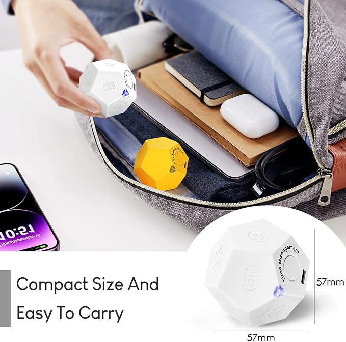 Pomodoro Timer - 11 Preset Productivity Timer, Ring/Vibrate Mode Cube - Image 5