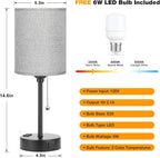 small bedside table lamp for bedroom - desk, side view