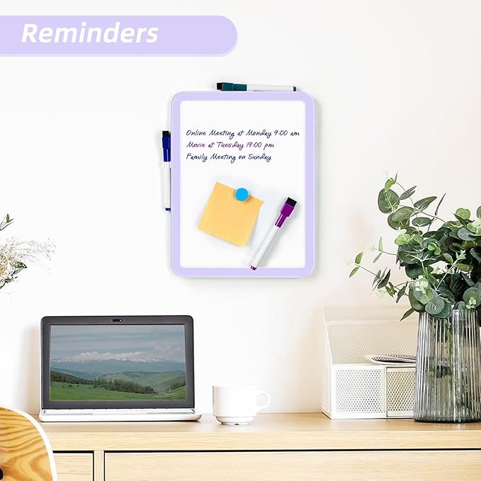 VUSIGN Small White Board Dry Erase, 8.5'' x 11'' Magnetic Dry Erase Board - Image 3