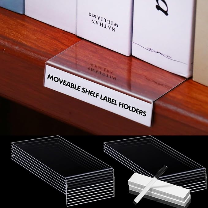 Containlol 60 Sets Moveable Shelf Label Display Holders - Image 8