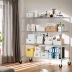 Himimi 72" H Storage Shelves 4 Tier Metal Shelving Adjustable Wire Shelf - Image 4