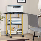 Lerliuo 3-Tier Printer Stand, Industrial Mobile Printer Table - Image 8