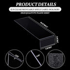 Containlol 15 Pieces Moveable Shelf Label Holders Clear Shelves Tags Moveable - Image 2