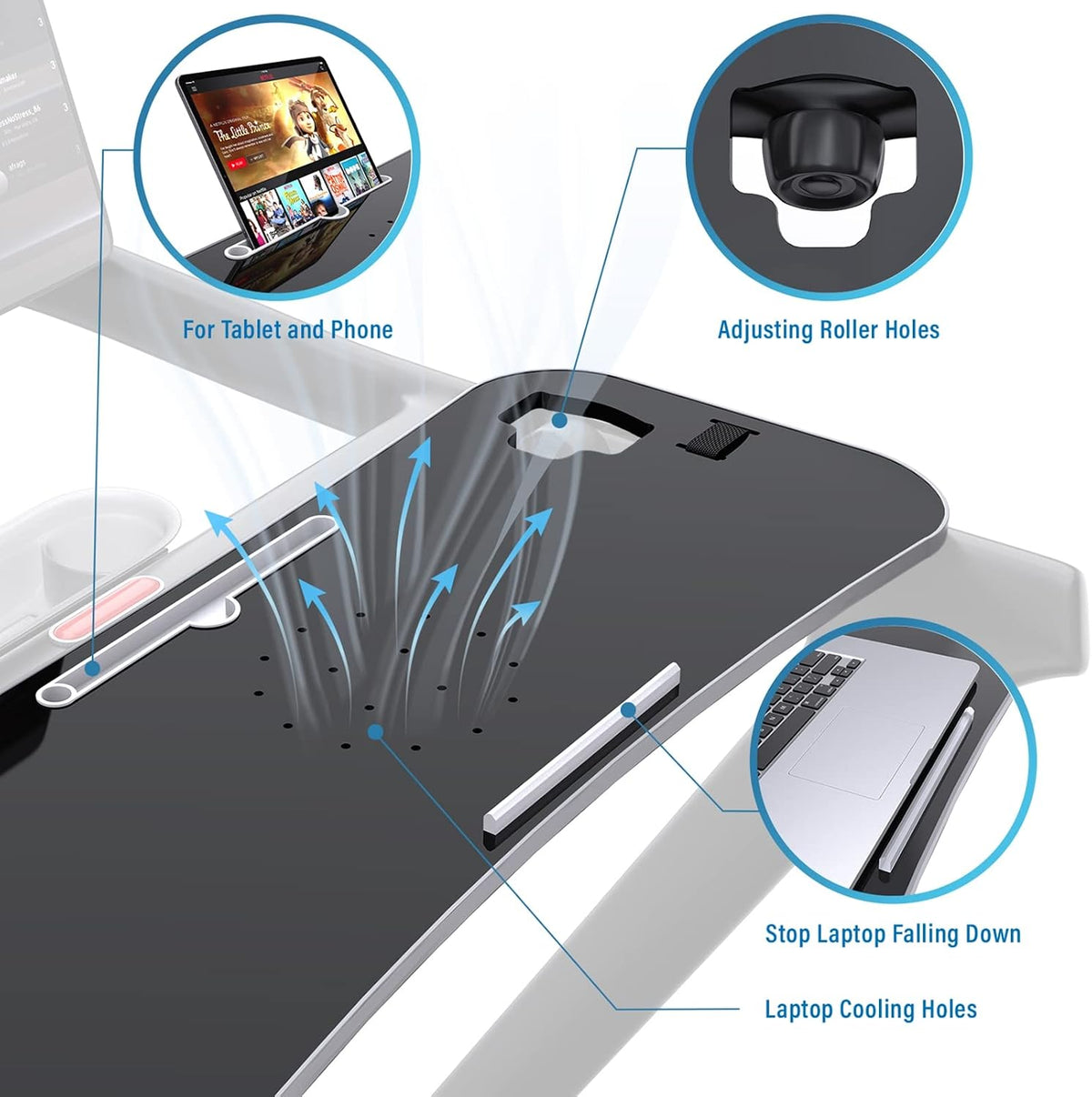 Treadmill Desk Attachment,Peloton Tread Tray Ergonomic Platform, Laptop Holde...
