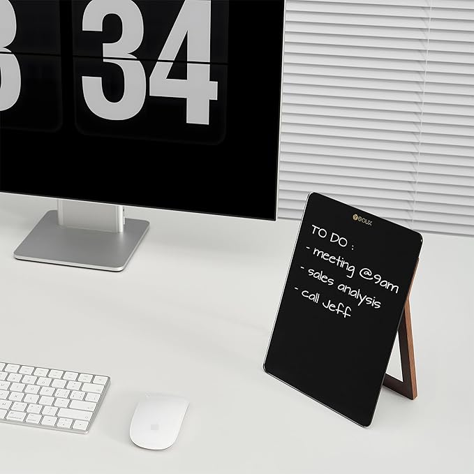 Desktop Black Glass Dry Erase Whiteboard - Image 7