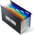 ThinkTex Plastic Expanding Hanging File Folders, 7 Innovative 1.2" Accordion by ThinkTex
