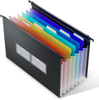ThinkTex Plastic Expanding Hanging File Folders, 7 Innovative 1.2" Accordion by ThinkTex