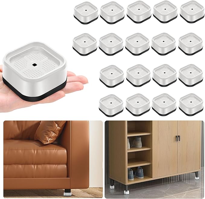 shouwuhho 18 Pack Furniture Risers Adjustable Bed Risers Heavy Duty Lifts by EnjoyLifeEnjoyHappiness