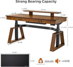 EUREKA ERGONOMIC Standing Desk, 63 inch Executive Desk - Image 3