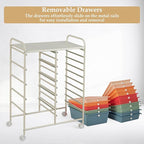 GLACER 15 Drawers Rolling Cart, Storage Cart - Image 5