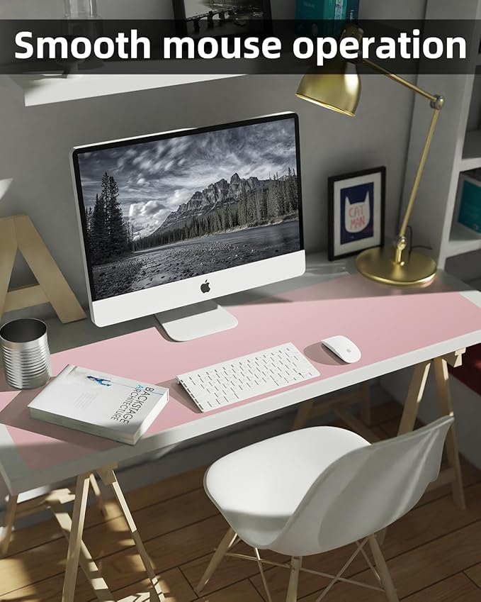 Non-Slip Desk mat, PU Leather Desk Pad Protector, Office Desk Mat, Large Mouse - Image 4