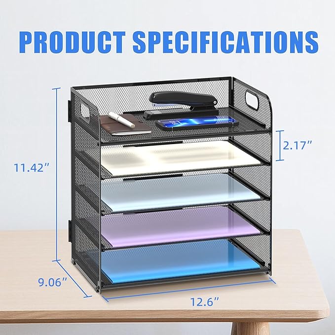 Supeasy 2 Pack 5-Tier Desk Organizer - Image 6