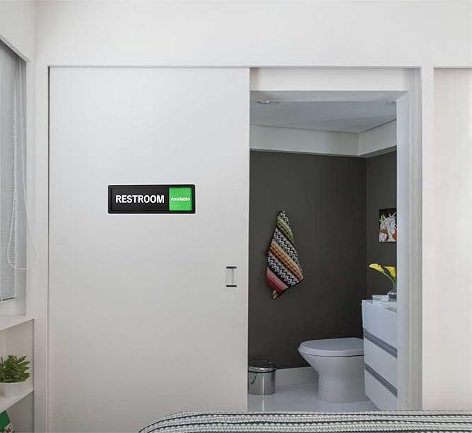 Restroom Sign – In Use/Available Slide Switch Sign ，Premium Durable Acrylic - Image 6