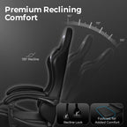 n-gen gaming gaming chair with footrest, lumbar, high-back, front angle view