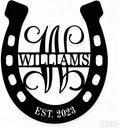 Personalized Horseshoe Metal Sign by ENFODREAM
