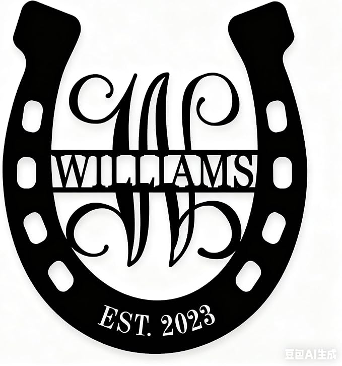 Personalized Horseshoe Metal Sign - Image 4