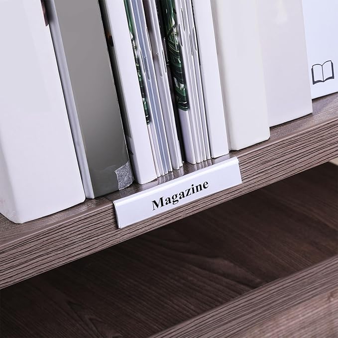 Containlol 15 Pieces Moveable Shelf Label Holders Clear Shelves Tags Moveable - Image 5