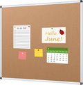 VIZ-PRO Cork Bulletin Board, 48 X 48 Inches, Wall-Mounted Corkboard by VIZ-PRO