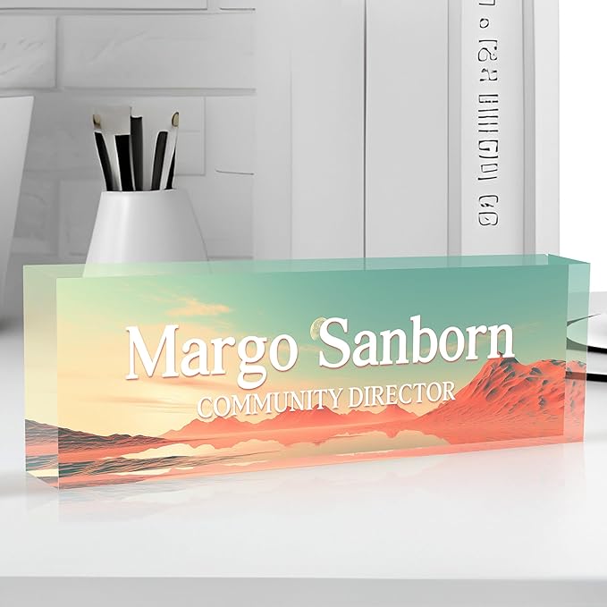 Personalized Name Plate for Desk Custom Acrylic Desk Name Plate Custom Employee - Image 4