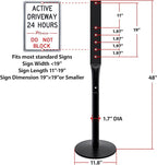VAIIGO Heavy Duty Parking Sign Base Cast Iron 48" Parking Sign Post, Heavy Duty - Image 3