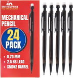 1InTheOffice Mechanical Pencils 0.7mm, HB Lead, Smoke Barrel 24 Pack by 1InTheOffice