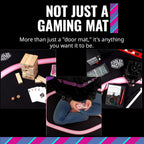 Cooler Master Gaming Chair Mat, 55” X 43” Computer Chair Mat Protector for Hardwood Floor, Gaming Room & Office, Hexagon Carpet, Splash-Proof Surface, Anti-Fray Stitching, Rubber Base-Halo