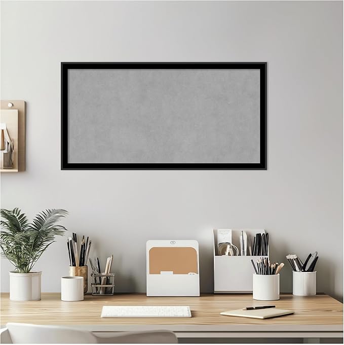 Amanti Art Black Framed Magnetic Board 13x25 Small Vision Board - Image 5
