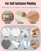 Uniclife 200 Pcs Thumb Tacks for Wall, Decorative Push Pins, Cute Thumbtacks - Image 7