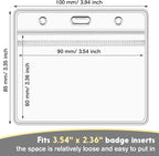 Marspark 500 Pieces Clear Plastic Horizontal Name Badge ID Card Holders - Image 2