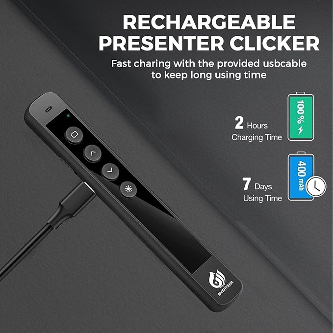 AMERTEER Wireless Presenter Remote – Presentation Clicker - Image 4