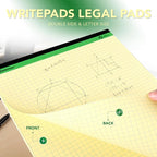 KAISA Graph Paper Legal Pads Writing Pads Recycled Paper 8.5"x11.75" Quad Ruled - Image 5