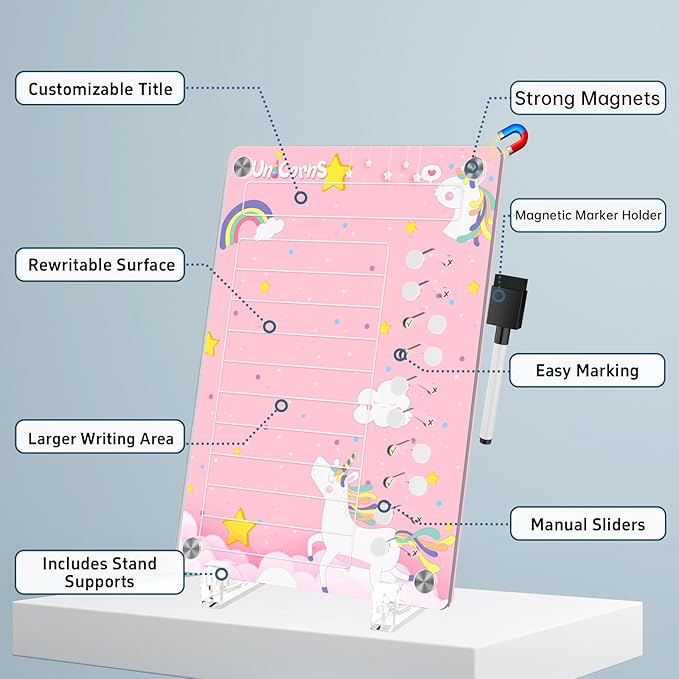 NiHome Acrylic Magnetic to Do List Planning Board - Image 3
