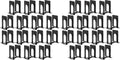 Happyhapi 14 Pair Book Ends for Shelves, 28 Pcs Metal Bookends Book Holder for Shelf, Heavy Book Stopper for Desk, Simple Library Office Home Bookend, 4.9 x 5.7 x 6.5 in, Black (Pack of 2)