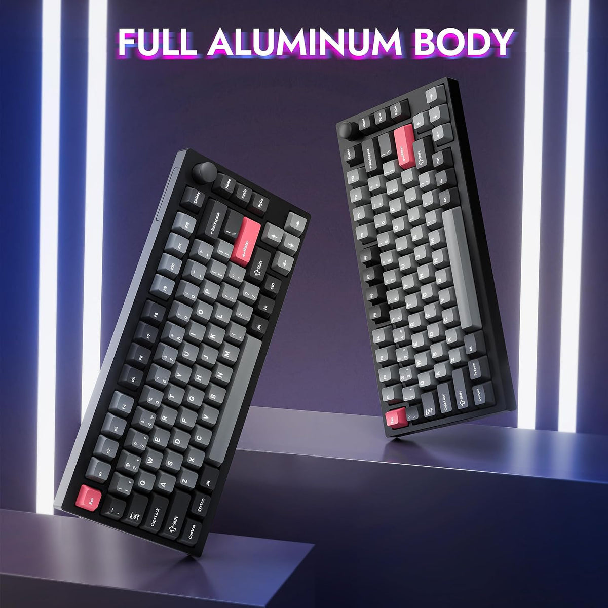 LEMOKEY P1 Pro Wireless Custom Mechanical Keyboard, Full Aluminum 2.4 GHz Blu...