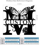 Personalized Custom Letter Name metal Signs, Custom Black Letter Monogram Wall - Image 5