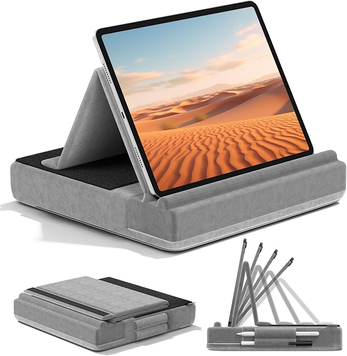KDD Tablet Pillow Stand, Bed and Desk, Foldable Soft Pad Dock by KDD
