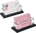 PecMuikee Business Card Holder for Desk，Acrylic Business Card Display Stand by PecMuikee