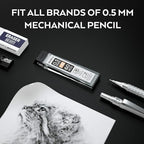 Nicpro 600 PCS Lead Refills 0.5mm HB #2 Break Resistant Mechanical Pencil - Image 3