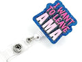 Badge Reel Retractable Band ID Clip I Want to Leave AMA Acrylic Badge Clip Name by TianZhun