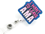 Badge Reel Retractable Band ID Clip I Want to Leave AMA Acrylic Badge Clip Name by TianZhun