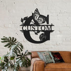 Personalized Custom Letter Name metal Signs, Custom Black Letter Monogram Wall - Image 3