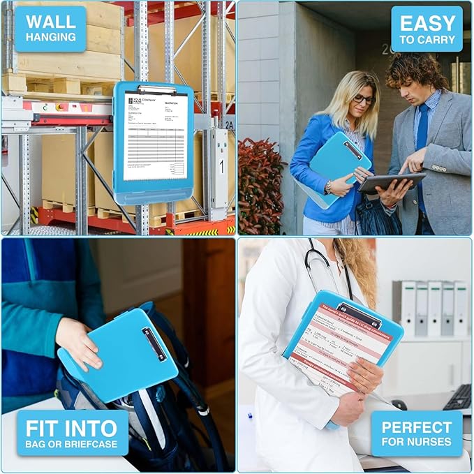 Sooez Clipboard with Storage, High Capacity Nursing Clip Board 8.5 x 11 with - Image 7