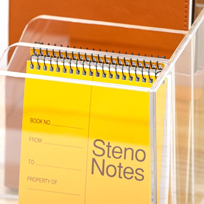 AIDIMOO Acrylic Magazine File Holder, 6 Vertical Compartments Desk Document - Image 4