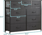 LUMTOK 10-Drawer Dresser, Fabric Storage Dressers - Image 3