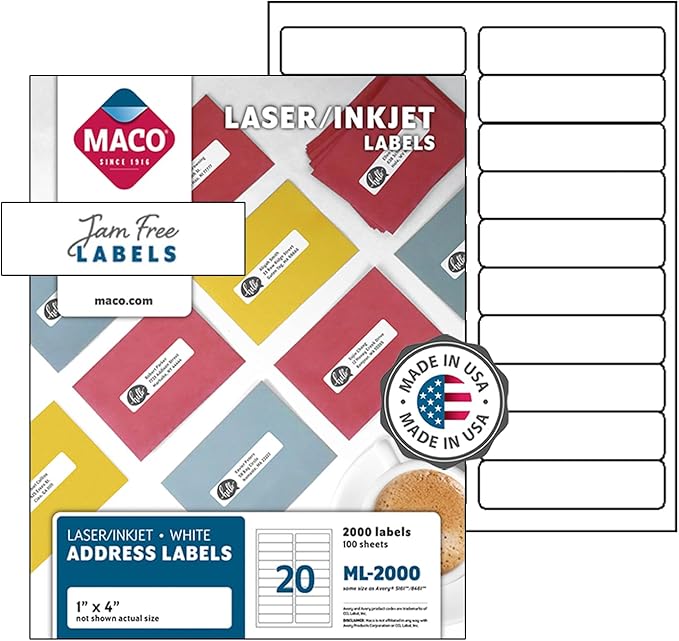 MACO COVER-ALL Printable Labels by Maco